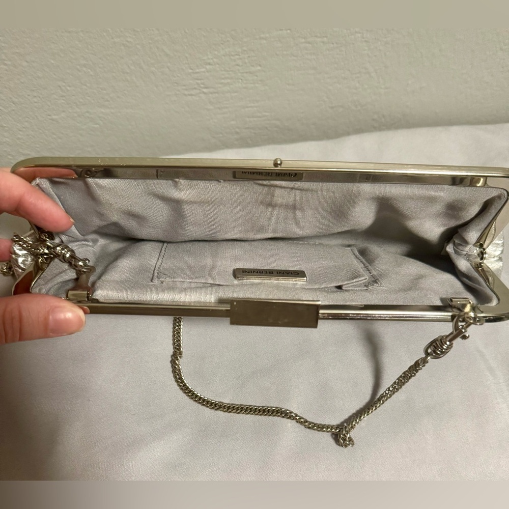 Elegant Giani Bernini Silver Shoulder & Clutch Bag - EUC - Picture 14 of 16